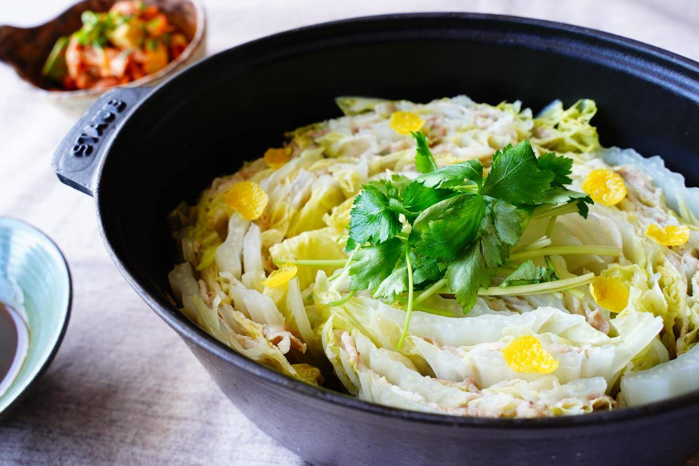白菜と豚バラ肉を重ねて 見た目からおいしい ミルフィーユ鍋 食べチョク More